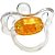 Chupeta kuka cristal color orto n1 laranja (cod:2015) - Imagem 1