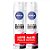 Kit desodorante aerosol nivea black&white invisible clear com 2 unidades - Imagem 1