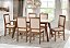 CONJUNTO MESA MILENA COM VIDRO + SEIS CADEIRAS CAMILA - Imagem 1