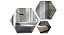 PAINEL DECORATIVO HEXAGONO OFF WHITE/ ESPELHO - Imagem 3