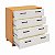 COMODA RETA 4 GAVETAS - FREIJO/OFF WHITE - Imagem 4