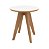 Mesa de canto retrô 60cm e 50cm - freijó/off white - dalla costa - Imagem 1