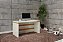 Mesa de escritório tamburato 135cm c/ negativo - off white/freijó - dalla costa - Imagem 4