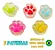 Kit 5 Mini Taba Squish Patinhas Cachorro Kawaii Tik Tok - Imagem 3