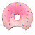 🍩 Squishy Rosquinha Mordida Rosa — Super Fofo e Alivia o Estresse! - Imagem 1
