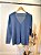 Cardigan Azul Bordado- M - Imagem 5