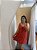 Vestido Vermelho Floral - M - Imagem 1