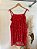 Vestido Vermelho Floral - M - Imagem 4