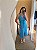 Vestido Fenda Azul - M - Imagem 1