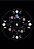 Mandala Triluna com Flores - Imagem 1