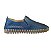 Tênis slip on em couro furos azul marinho - Imagem 1