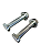 2 Parafusos Aro Traseiro Trator Massey Ferguson 5/8x3 (peso) - Imagem 1