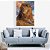 Quadro Decorativo Leão Deitado Pintura Luxo - Imagem 3