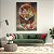Quadro Decorativo Leão Color 3D Pintura Luxo - Imagem 1