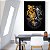 Quadro Decorativo Face Tigre Dourado Luxo - Imagem 4