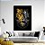 Quadro Decorativo Face Tigre Dourado Luxo - Imagem 1