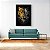 Quadro Decorativo Face Tigre Dourado Luxo - Imagem 3