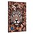 Quadro Decorativo Onça Pintada Flores Luxo - Imagem 2