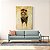 Quadro Decorativo Leão em Pé Fundo Amarelo - Imagem 1