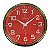 Relógio De Parede Redondo Dourado Metalizado 22,5cm - Imagem 1