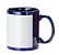 Caneca Azul escuro com tarja branca para sublimação - Imagem 1