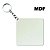 Chaveio MDF  em formato quadrado (pacote com 10) 7cm - Imagem 1