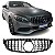 Grade Frontal Mercedes Classe C W205 GTR AMG Black e Cromado - Imagem 3