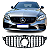 Grade Frontal Mercedes Classe C W205  AMG Black Piano Câmera - Imagem 3