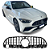 Grade Frontal Mercedes Classe C AMG Black Piano Cromad Câmer - Imagem 3