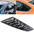 Scoop Window Louver Persiana Lateral Vidro Ford Mustang Preto - Imagem 3