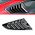 Scoop Window Louver Persiana Lateral Vidro Ford Mustang Preto - Imagem 5