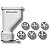 Acessórios Pasta Press Batedeira KitchenAid Spaghetti Bucatini Rigatoni Fusili - Imagem 1