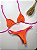 Biquíni Safira Laranja Neon Com Rosa Drapeado - Imagem 3