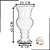 Vaso de Vidro Grande para Festa-Itália-45 cm - Imagem 2