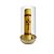 Tubo Vazado Castiçal 30X14 E Suporte de Alumínio Dourado - Imagem 2