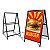 Cavalete Promocional Totem Expositor Calçada Dupla Face 60x100 com PVC - Imagem 1