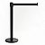 Pedestal Organizador De Filas Preto Fita 2m Retrátil Preto - Imagem 1