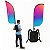 Mochila Banner Wind Flag Bandeira Promocional Display 1,40m - Imagem 1