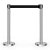 Pedestal Organizador Fila Cromado Fita Preta 2m Retrátil Kit 2 Un - Imagem 1