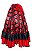 Saia Longa Estilo Cigana Floral Estampada Preta com Vermelho - Imagem 2