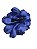 Flor de Cabelo De Cetim Azul Escuro Com Presilha - Imagem 5