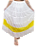 Saia longa Branca com Amarelo Umbanda e Candomblé - Imagem 1