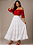 Saia Branca Boho com Detalhes em Renda: Estilo Casual e Perfeito para a Umbanda! - Imagem 1