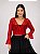 Bolero de Renda estilo Cigana com Manga Longa Vermelho - Imagem 4