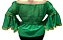 Blusa Estilo Ciganinha com Manga Longa Moda Cigana Verde - Imagem 3