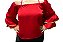 Blusa Estilo Ciganinha com Manga Longa Moda Cigana Vermelho - Imagem 2
