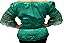 Blusa Estilo Ciganinha com Manga Curta  Moda Cigana Verde - Imagem 2