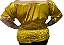 Blusa Estilo Ciganinha com Manga Curta  Moda Cigana Dourado - Imagem 2