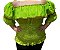 Blusa Estilo Ciganinha com Manga Curta  Moda Cigana Verde - Imagem 1