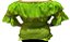 Blusa Estilo Ciganinha com Manga Curta  Moda Cigana Verde - Imagem 2